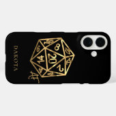 RPG Crit AF | Gold Fantasy Tabletop Gamer Dice Case-Mate iPhone Hülle (Rückseite (Horizontal))
