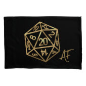 RPG Crit AF | Gold Fantasy Tabletop Gamer Dice Kissenbezug (Vorderseite)
