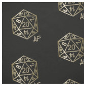 RPG Crit AF | Gold Fantasy Tabletop Gamer Dice Stoff (Muster)