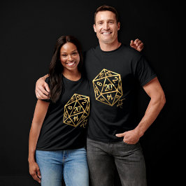 RPG Crit AF | Gold Fantasy Tabletop Gamer Dice T-Shirt