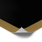 RPG Crit AF | Gold Fantasy Tabletop PnP Gamer Dice Poster (Ecke)