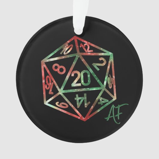 RPG Crit AF | Holiday Fantasy Tabletop Gamer Dice Ornament (Vorderseite)