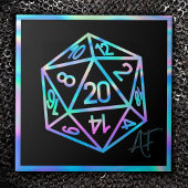 RPG Crit AF | Holo Fantasy Tabletop PnP Gamer Dice Fliese