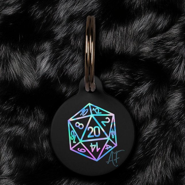 RPG Crit AF | Holo Fantasy Tabletop PnP Gamer Dice Haustiermarke (Von Creator hochgeladen)