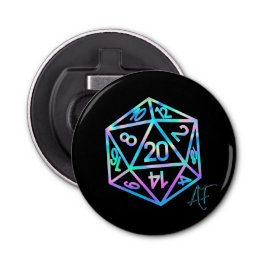 RPG Crit AF | Holo Retro PnP Tabletop Gamer Dice Flaschenöffner