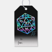 RPG Crit AF | Holo Retro PnP Tabletop Gamer Dice Geschenkanhänger (Vorderseite)