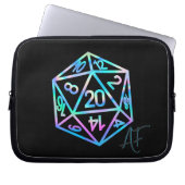 RPG Crit AF | Holo Retro PnP Tabletop Gamer Dice Laptopschutzhülle (Vorderseite)
