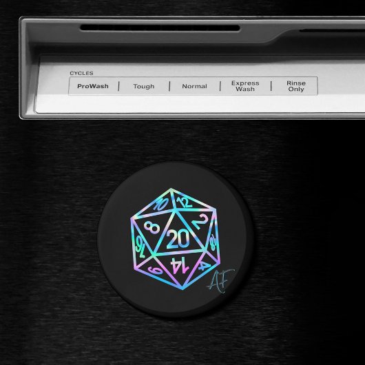 RPG Crit AF | Holo Retro PnP Tabletop Gamer Dice Magnet