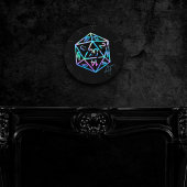 RPG Crit AF | Holo Retro PnP Tabletop Gamer Dice Runde Wanduhr