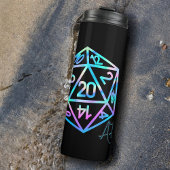 RPG Crit AF | Holo Retro PnP Tabletop Gamer Dice Thermosbecher