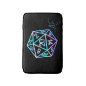 RPG Crit AF | Holo Retro Tabletop Roleplayer Dice Badematte (Vorderseite Vertikal)