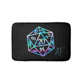 RPG Crit AF | Holo Retro Tabletop Roleplayer Dice Badematte (Vorderseite)