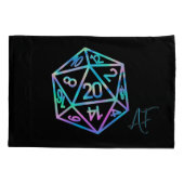 RPG Crit AF | Holo Retro Tabletop Roleplayer Dice Kissenbezug (Rückseite)