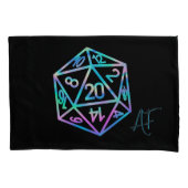 RPG Crit AF | Holo Retro Tabletop Roleplayer Dice Kissenbezug (Vorderseite)