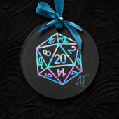 RPG Crit AF | Holo Retro Tabletop Roleplayer Dice Ornament