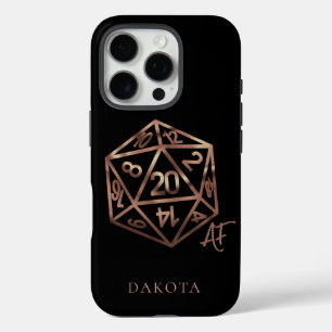RPG Crit AF   Kupfer Fantasy Tabletop Gamer Dice iPhone 16 Pro Hülle