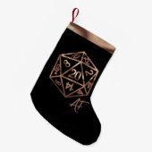 RPG Crit AF | Kupfer Fantasy Tabletop Gamer Dice Kleiner Weihnachtsstrumpf (Vorderansicht (hängend))