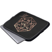 RPG Crit AF | Kupfer Fantasy Tabletop Gamer Dice Laptopschutzhülle (Vorne Knopf)