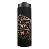 RPG Crit AF | Kupfer Fantasy Tabletop Gamer Dice Thermosbecher (Vorderseite)