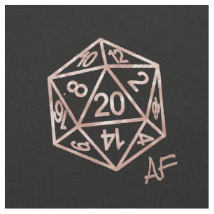RPG Crit AF   Mauve Fantasy Tabletop Gamer Dice Stoff