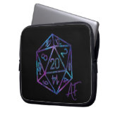 RPG Crit AF | Nebula Fantasy Tabletop Gamer Dice Laptopschutzhülle (Vorderseite Links)