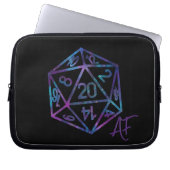 RPG Crit AF | Nebula Fantasy Tabletop Gamer Dice Laptopschutzhülle (Vorderseite)