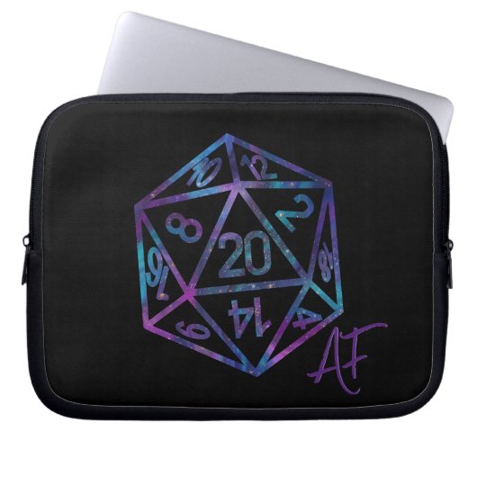 RPG Crit AF | Nebula Fantasy Tabletop Gamer Dice Laptopschutzhülle (Vorderseite)