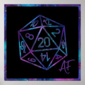 RPG Crit AF | Nebula Fantasy Tabletop Gamer Dice Poster (Vorne)