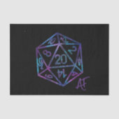 RPG Crit AF | Nebula Fantasy Tabletop Gamer Dice Seidenpapier (Vorderseite)