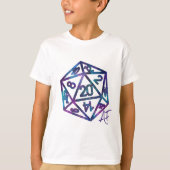 RPG Crit AF | Nebula Fantasy Tabletop Gamer Dice T-Shirt (Vorderseite)