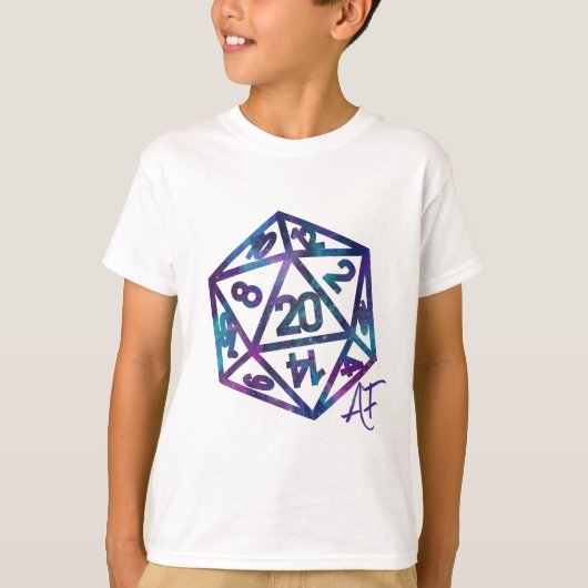 RPG Crit AF | Nebula Fantasy Tabletop Gamer Dice T-Shirt (Vorderseite)