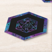 RPG Crit AF | Nebula Tabletop PnP Role Player Dice Untersetzer (angewinkelt)