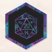 RPG Crit AF | Nebula Tabletop PnP Role Player Dice Untersetzer (Vorderseite)