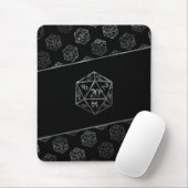 RPG Crit AF | Old School Tabletop Role Player Dice Mousepad (Mit Mouse)