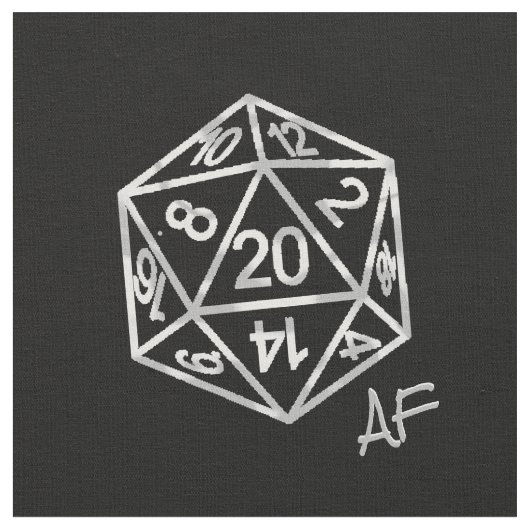 RPG Crit AF | Old School Tabletop Roleplayer Dice Stoff (Nahaufnahme)