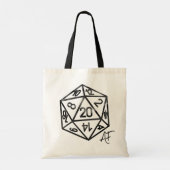 RPG Crit AF | Old School Tabletop Roleplayer Dice Tragetasche (Rückseite)