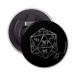 RPG Crit AF | Silver Fantasy Tabletop Gamer Dice Flaschenöffner