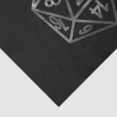 RPG Crit AF | Silver Fantasy Tabletop Gamer Dice Seidenpapier (Ausschnitt)