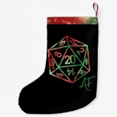 RPG Crit AF | XMAS Fantasy Tabletop Gamer Dice Kleiner Weihnachtsstrumpf (Rückseite)