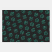 RPG Critmas | Apple Green Tabletop PnP Gamer Dice Geschenkpapier Set (Vorderseite 3)