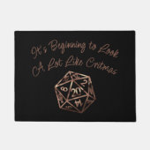 RPG Critmas | Copper Tabletop PnP Roleplayer Dice Fußmatte (Vorderseite)