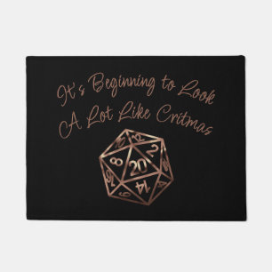 RPG Critmas   Copper Tabletop PnP Roleplayer Dice Fußmatte