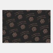 RPG Critmas | Copper Tabletop PnP Roleplayer Dice Geschenkpapier Set (Vorderseite)