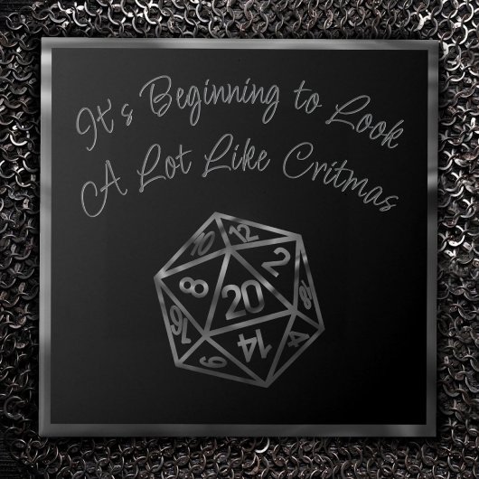 RPG Critmas | Fantasy Tabletop Retro Gamer Dice Fliese