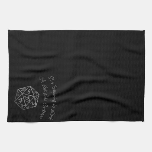 RPG Critmas | Fantasy Tabletop Retro Gamer Dice Geschirrtuch (Horizontal)