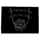 RPG Critmas | Fantasy Tabletop Retro Gamer Dice Große Geschenktüte (Rückseite)