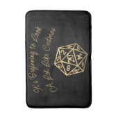 RPG Critmas | Gold Fantasy Tabletop Gamer Dice Badematte (Vorderseite Vertikal)