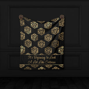 RPG Critmas   Gold Fantasy Tabletop Gamer Dice Fleecedecke