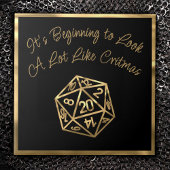 RPG Critmas | Gold Fantasy Tabletop Gamer Dice Fliese