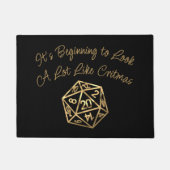 RPG Critmas | Gold Fantasy Tabletop Gamer Dice Fußmatte (Vorderseite)